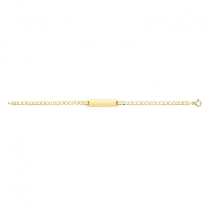 9CT Yellow Gold Curb Baby Bracelet