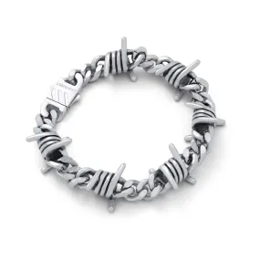 9mm Barbed Wire Cuban Bracelet