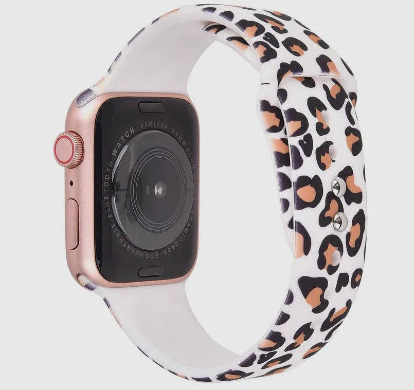 Accessories/Gifts - Silicone Apple Watch Band, Cheetah Pattern