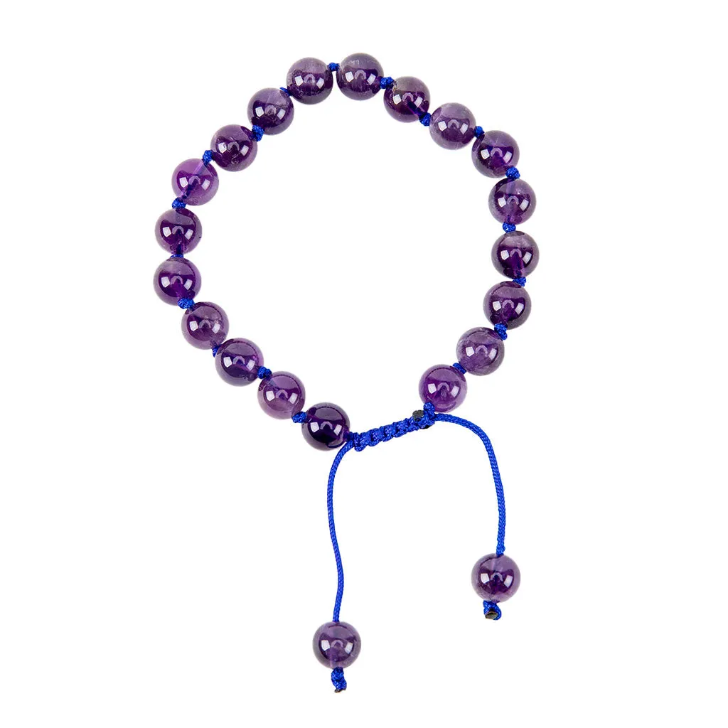 Adjustable Amethyst Wrist Mala