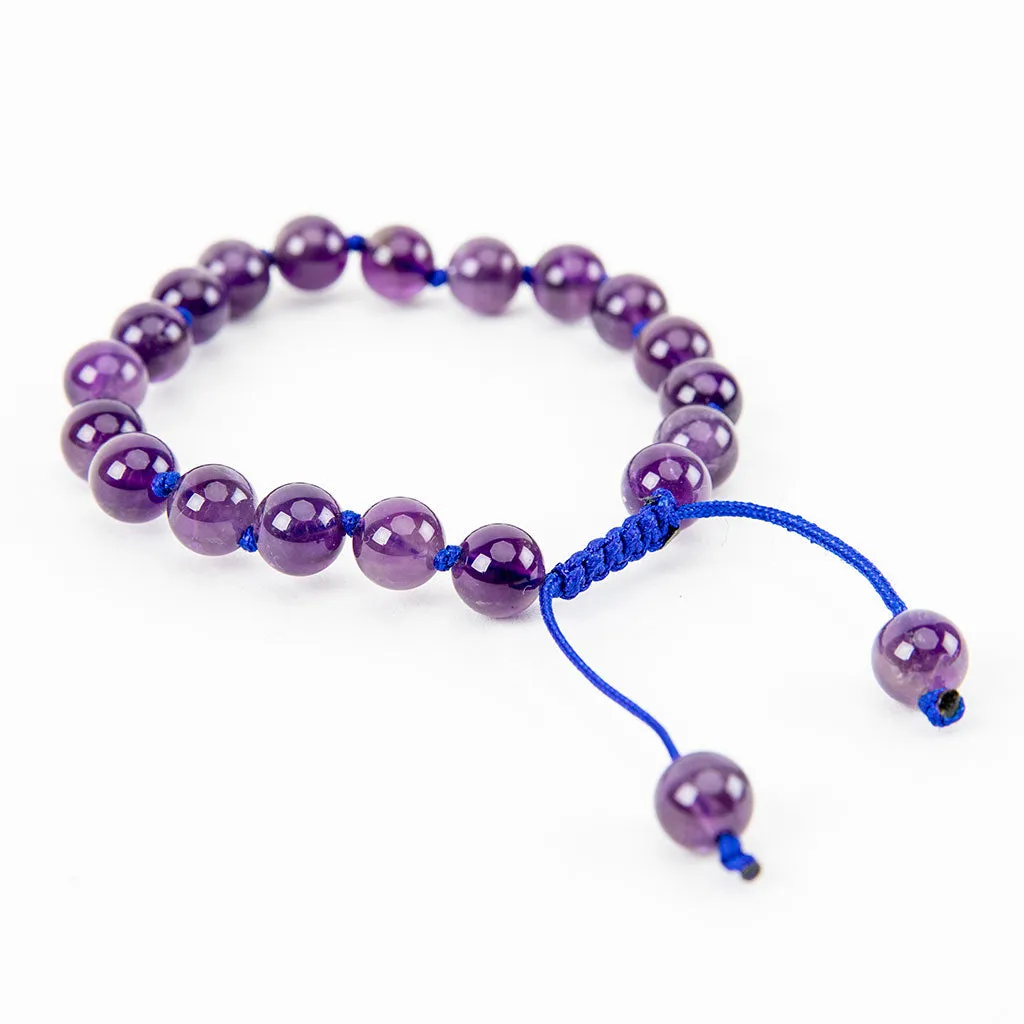 Adjustable Amethyst Wrist Mala