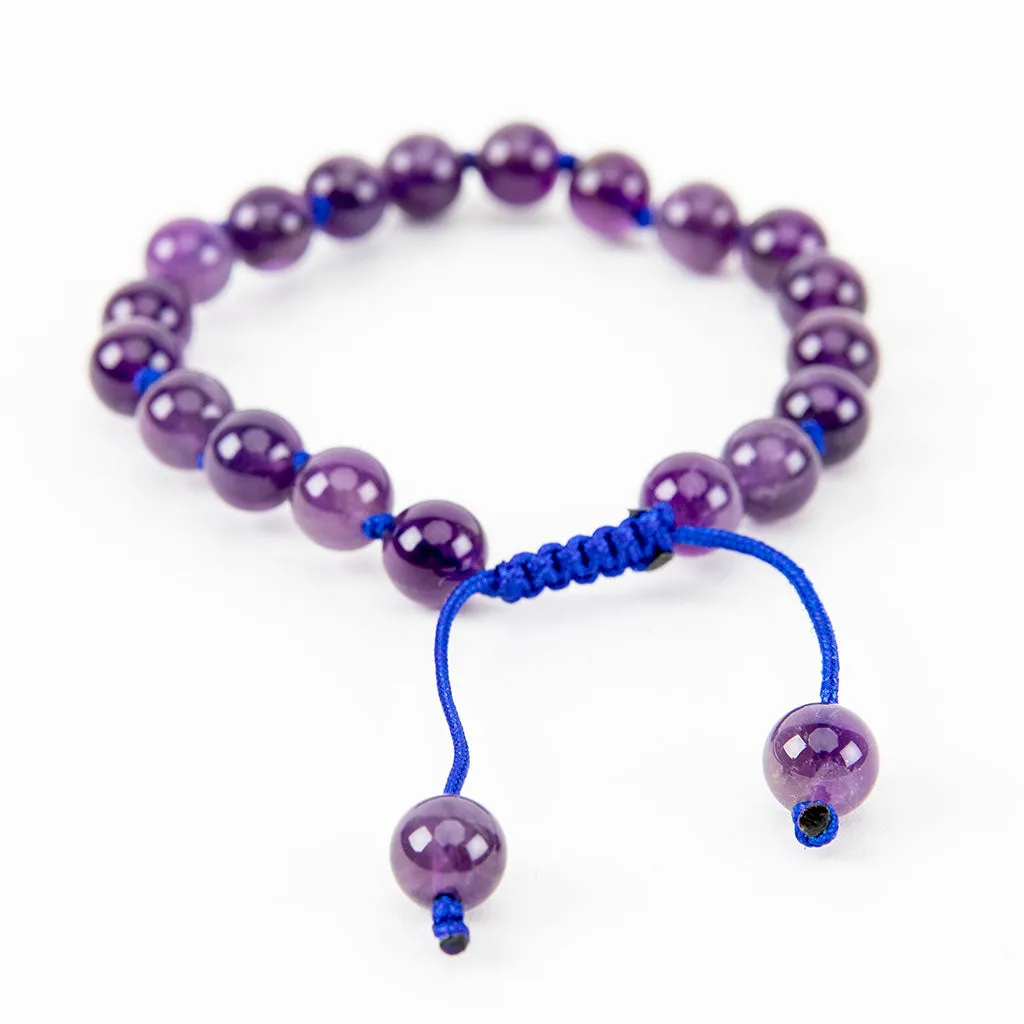 Adjustable Amethyst Wrist Mala