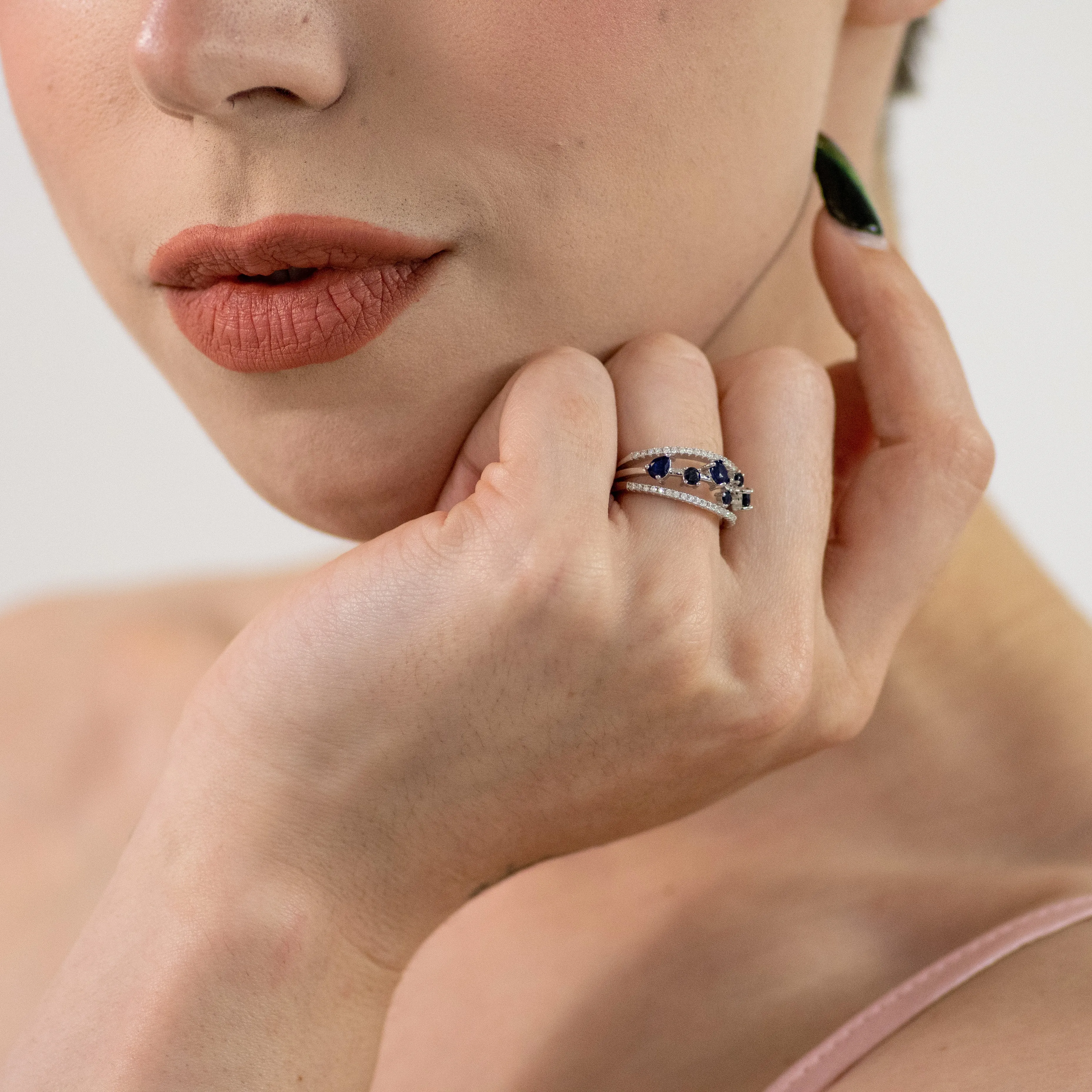 Afina Chrome Diopside Ring in Sterling Silver