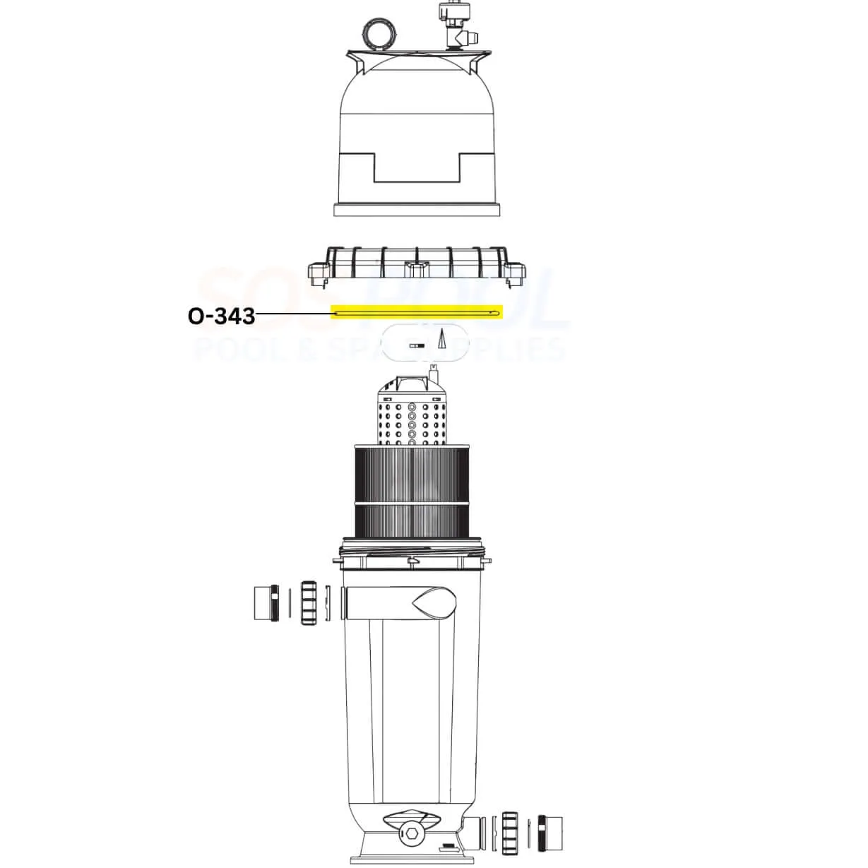 Aladdin Body O-Ring For Pentair Filters | 87300400 | O-343