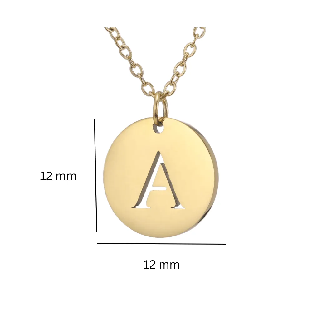 Alphabet Necklace Gold Plated - Letter X