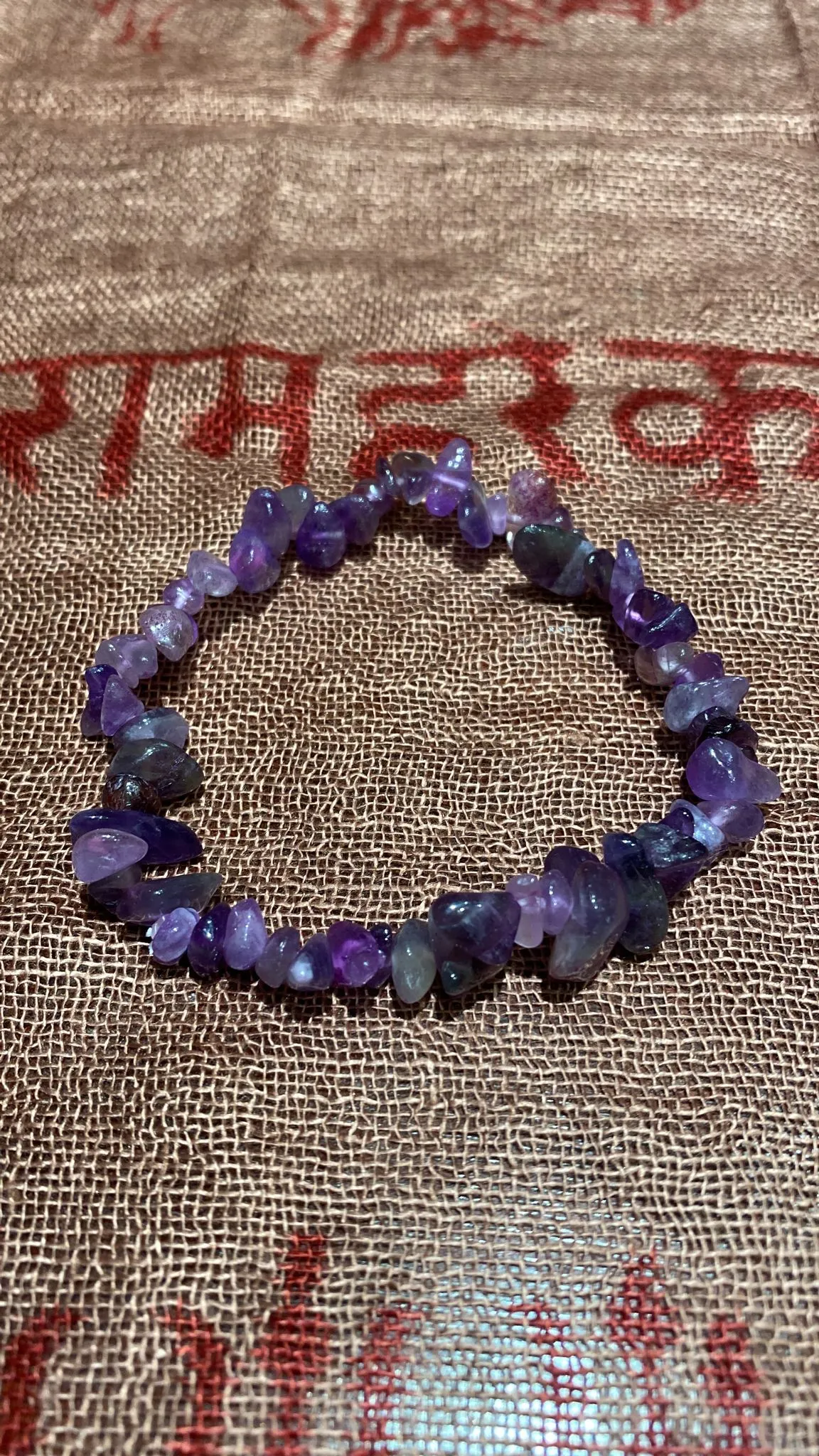 Amethyst Chips Stretch Bracelet