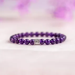 Amethyst Gemstone Bracelet 6mm