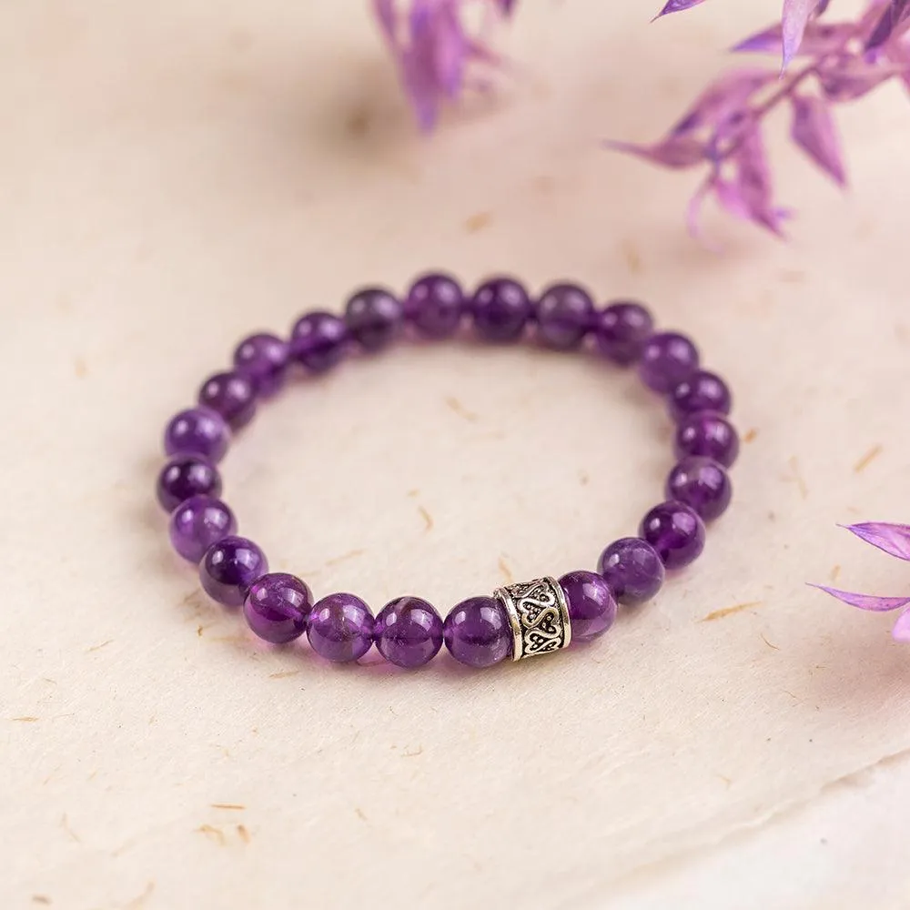 Amethyst Gemstone Bracelet - Delara Collection