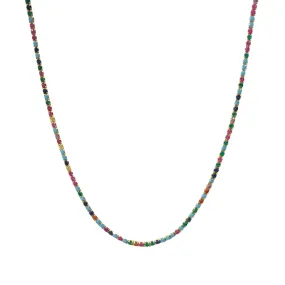 Amy Thin 2mm Multi Gem Eternity Tennis Choker