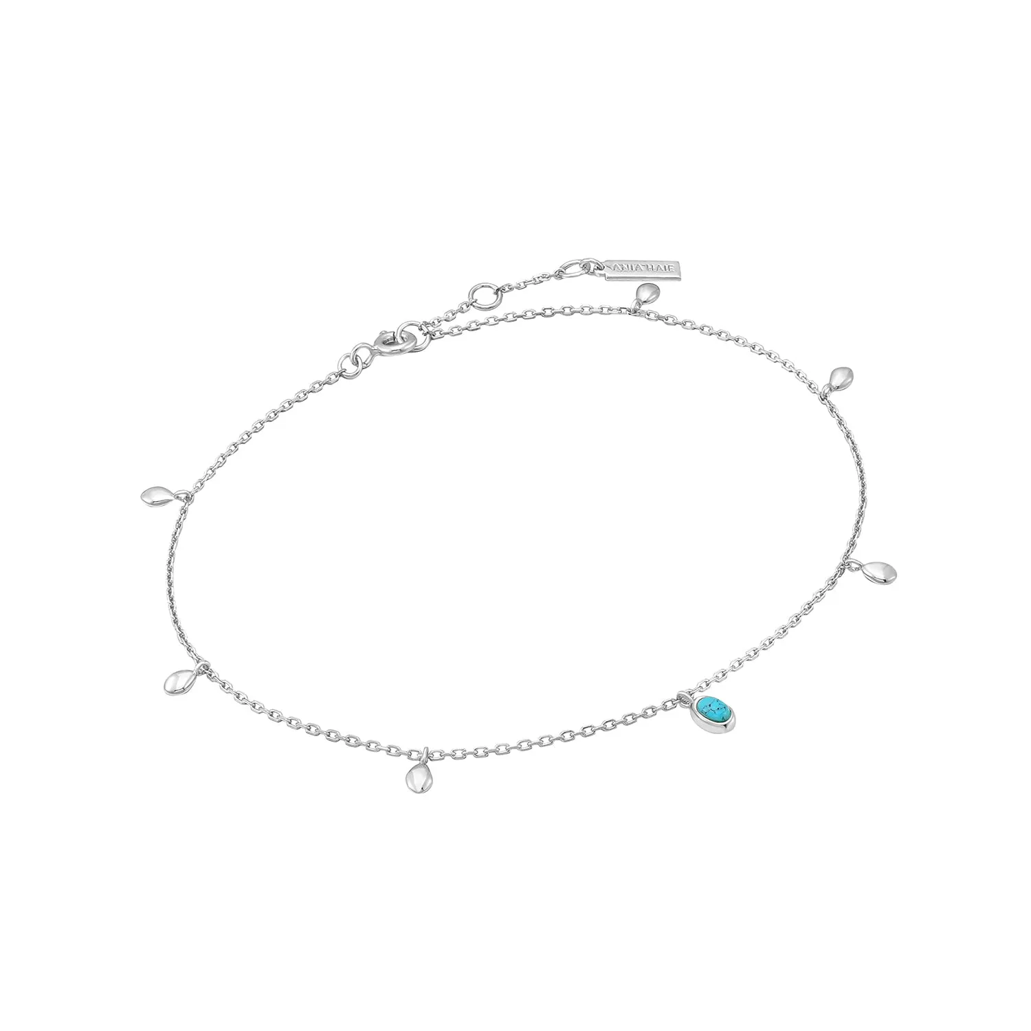 Ania Haie Making Waves- Turquoise Drop Pendant Anklets