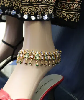 Anklet Payal 3110 Golden Anklet Indian Payal Shieno Sarees