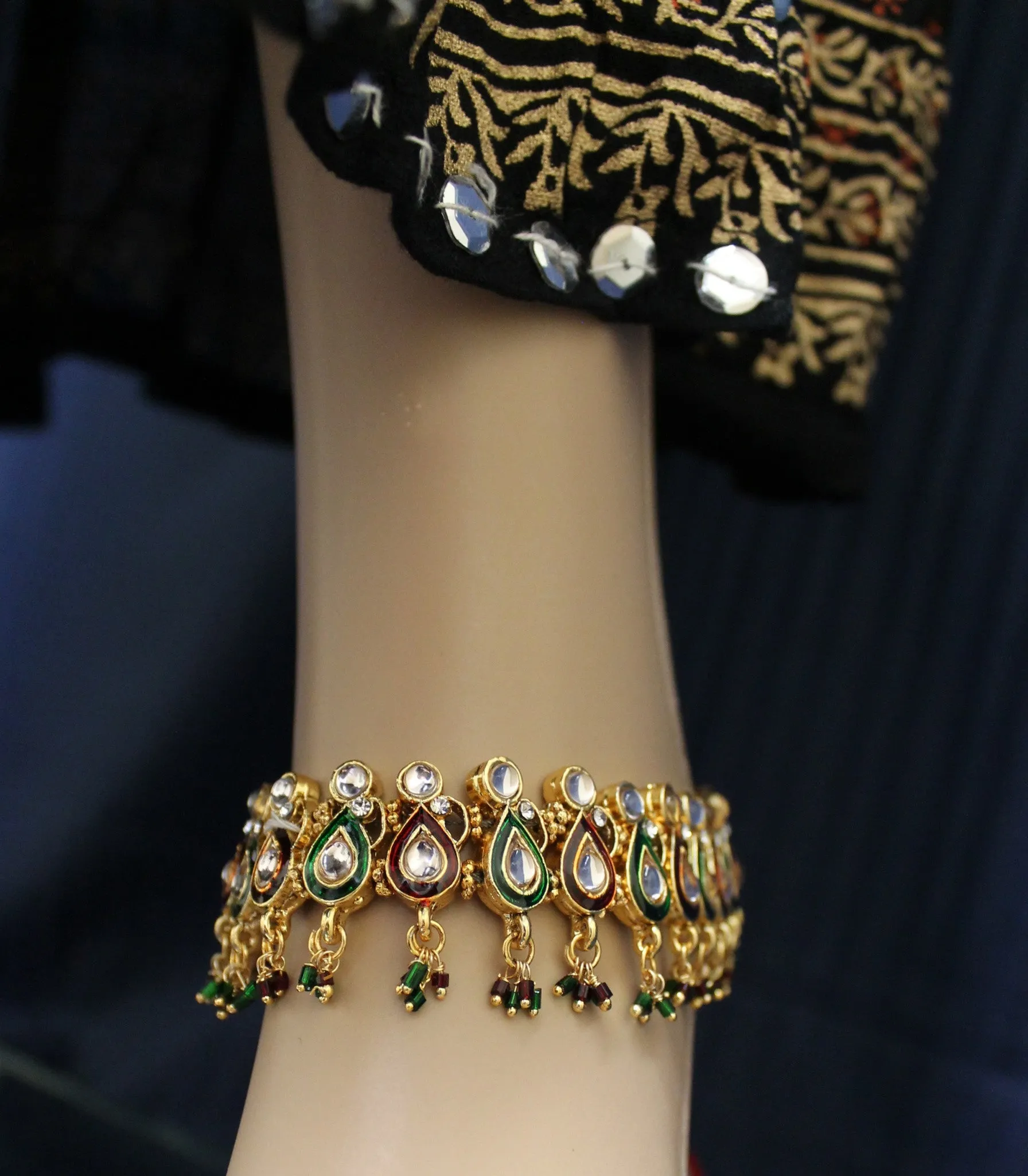 Anklet Payal 3110 Golden Anklet Indian Payal Shieno Sarees