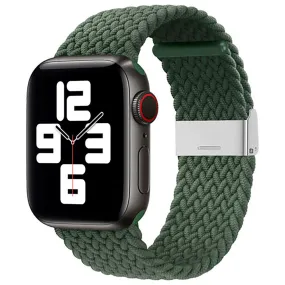 Apple Watch (38/40/SE/41/42mm) Hurtel Urrem i Stof - Grøn