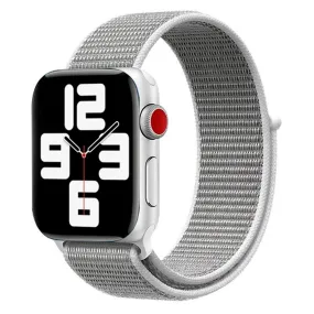 Apple Watch (38/40/SE/41/42mm) Lippa Nylon Rem - Sølv