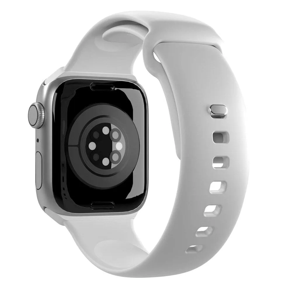 Apple Watch (38/40/SE/41/42mm) Puro ICON Silicone Urrem - Lysegrøn