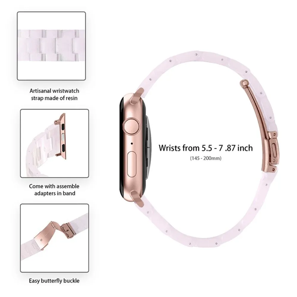 Apple Watch (41mm) 3 bead resin watch strap - Pink