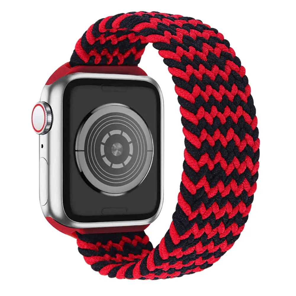 Apple Watch (41mm) elastic watch strap - Black / Red / Size: L