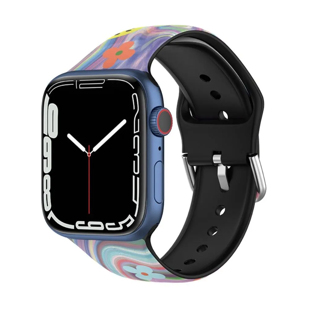 Apple Watch (41mm) multi-color silicone watch strap - Smile