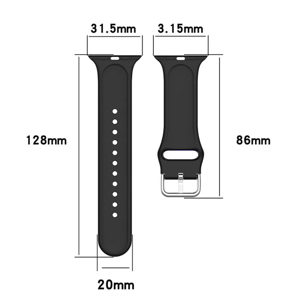 Apple Watch (41mm) multi-color silicone watch strap - Smile