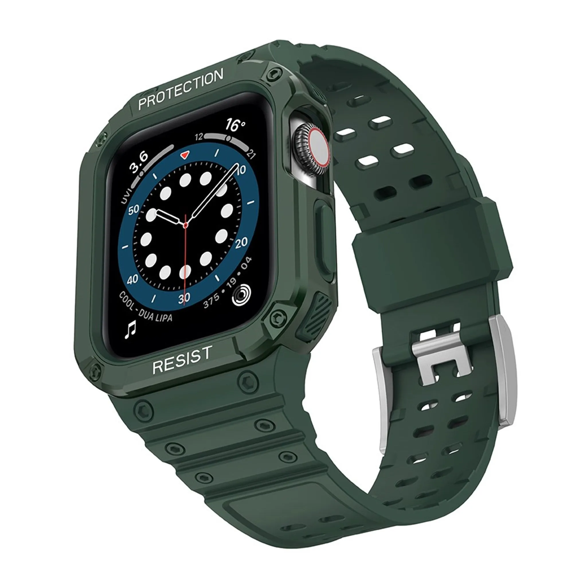 Apple Watch (41mm) unique TPU watch strap - Midnight Green / Green