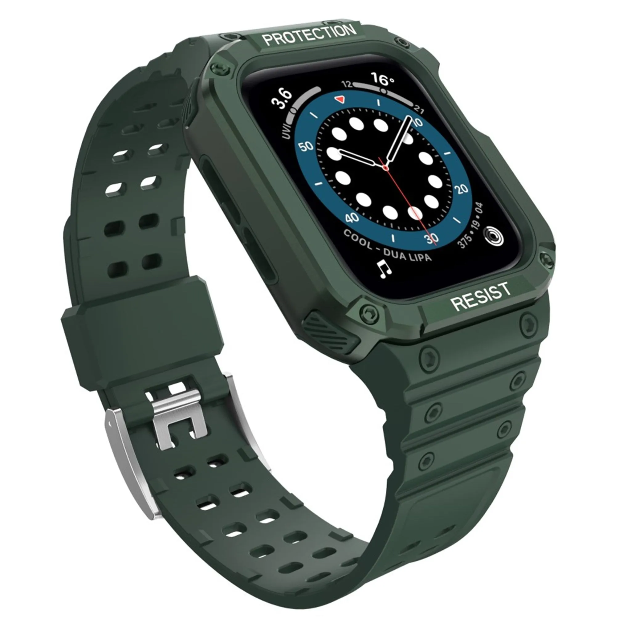 Apple Watch (41mm) unique TPU watch strap - Midnight Green / Green