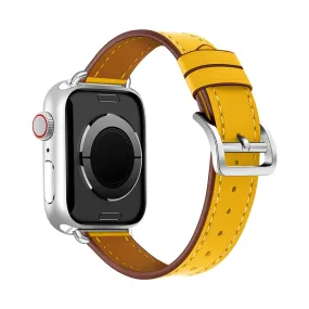 Apple Watch (45mm) breathable genuine leather watch strap - Yellow