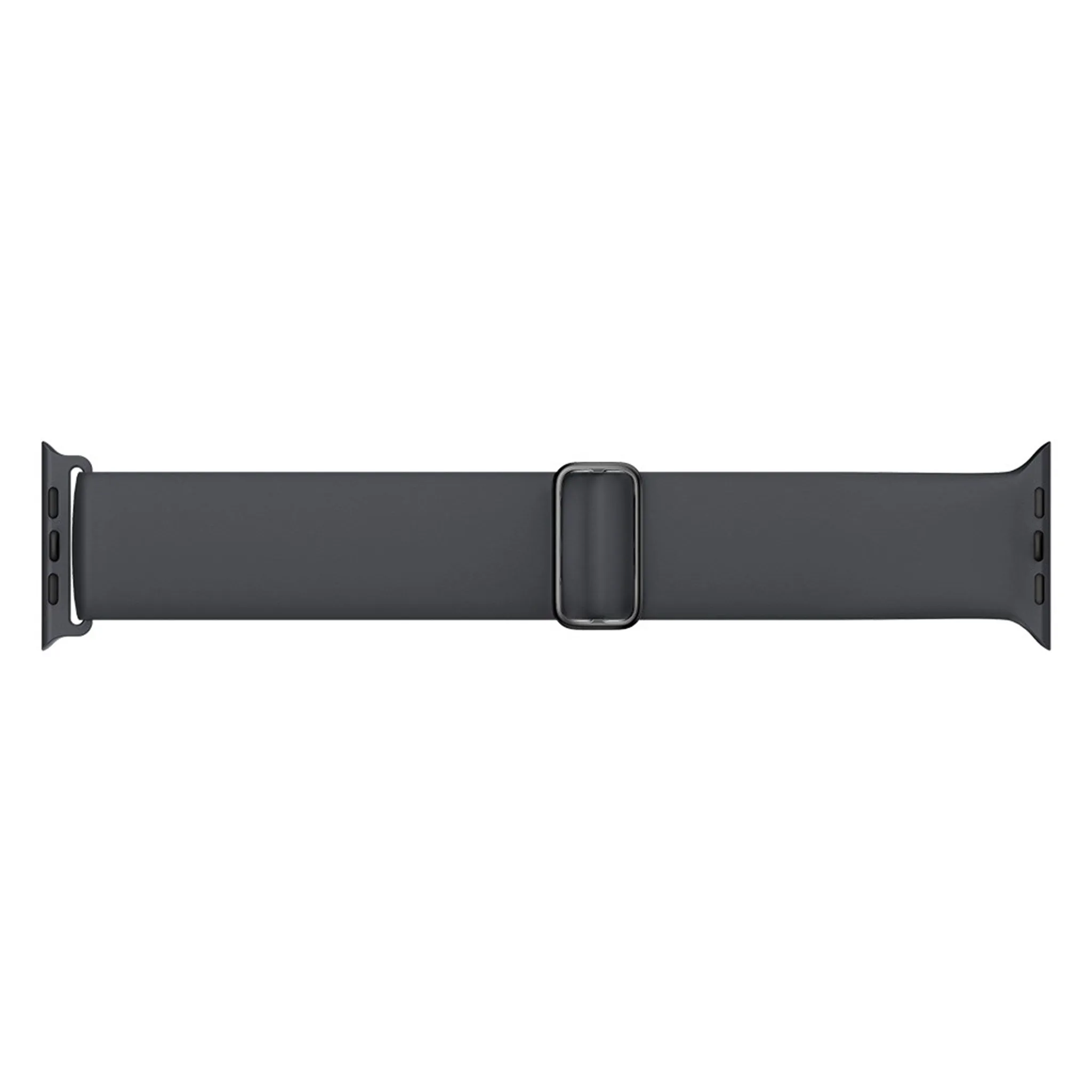 Apple Watch (45mm) elegant silicone watch strap - Dark Grey