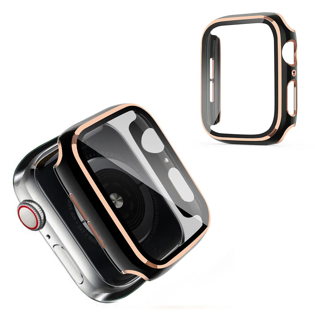 Apple Watch Series 6 /  5 40mm cool frame with tempered glass - Black / Champagne