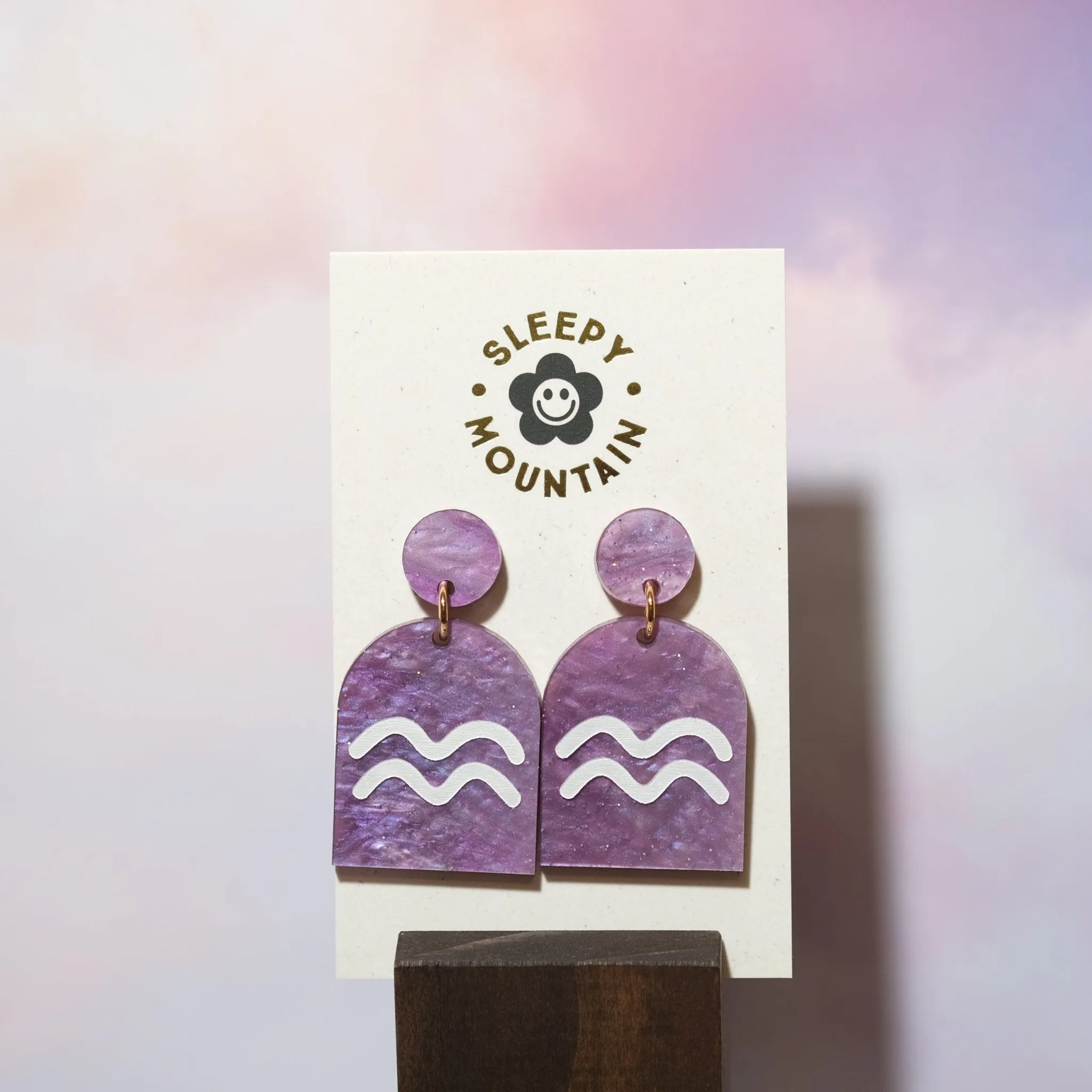 Aquarius Zodiac Earrings