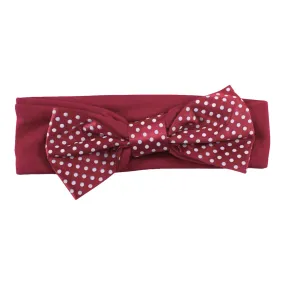 Atlanta Hosiery Infant Pin Dot Headband - Garnet