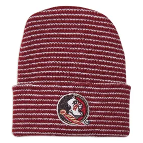 Atlanta Hosiery Infant Seminoles Striped Knit Cap - Garnet/White