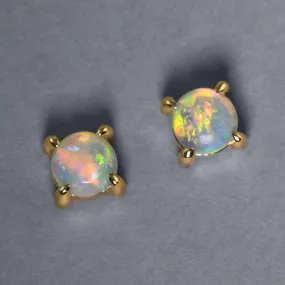 Australian Opal Studs In Gold