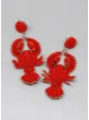 Beaded Lobster Earrings