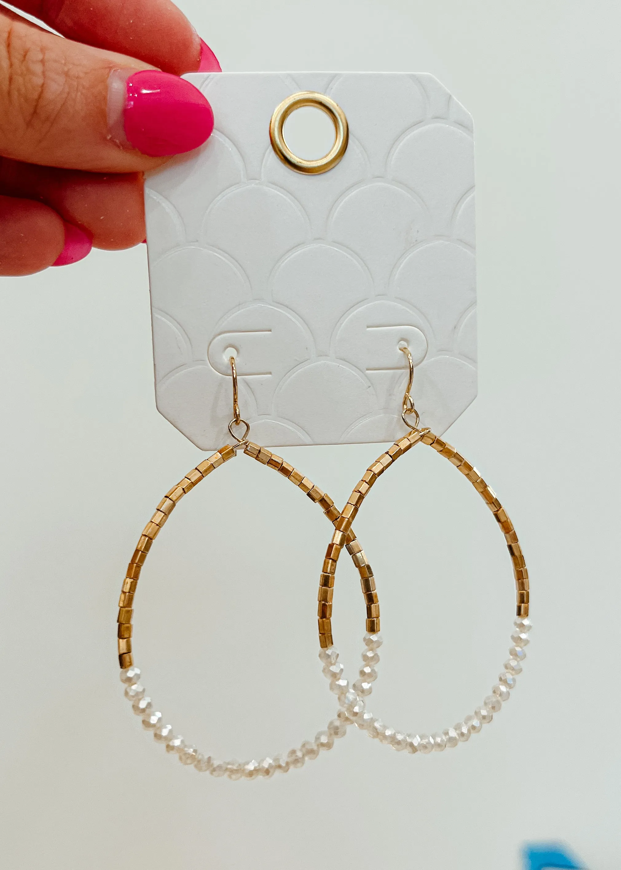 Beaded Teardrop Earrings