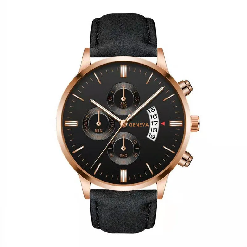 Belt Quartz Watch Fashion Calendar Men 'S Watch Business Watch Men