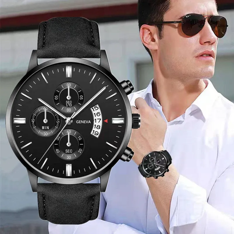 Belt Quartz Watch Fashion Calendar Men 'S Watch Business Watch Men