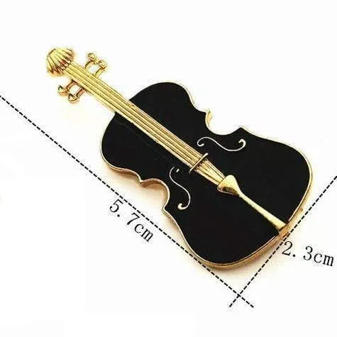 Black Cello Brooch / Pin - Music Gift