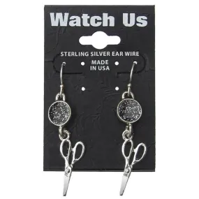 Black Scissor Earrings