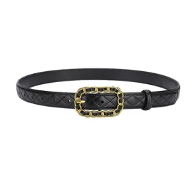 Black Women Genuine Leather Belt 黑色女士真皮皮带 KCBELT1048