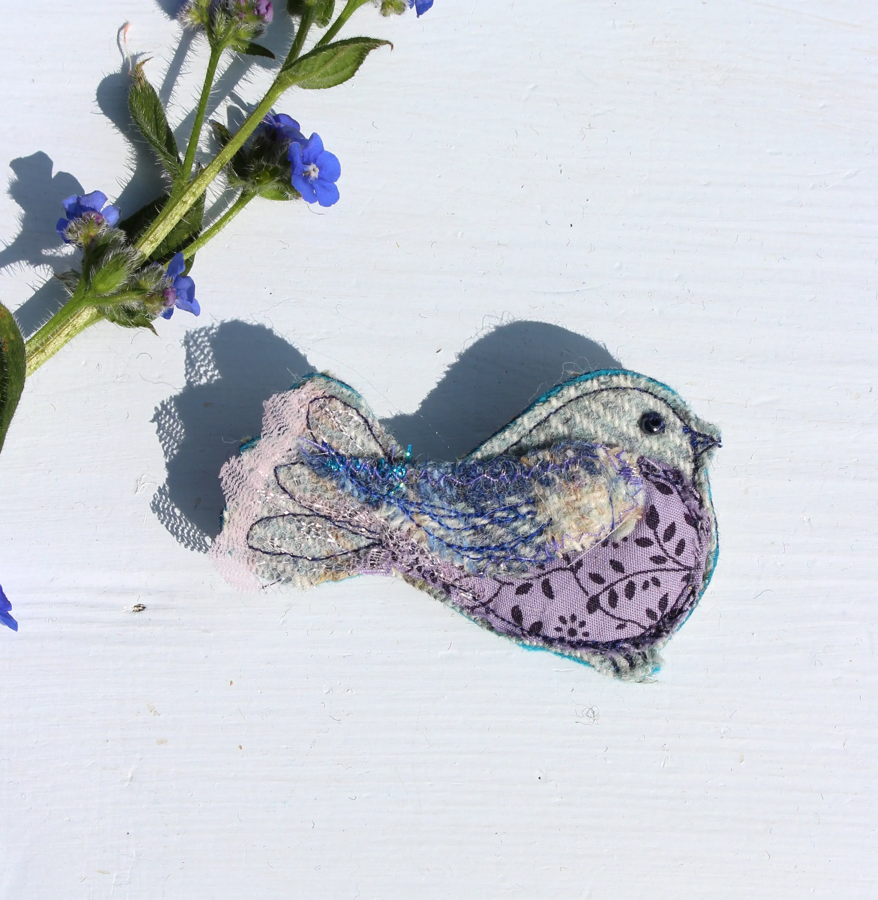 Blue Bird brooch