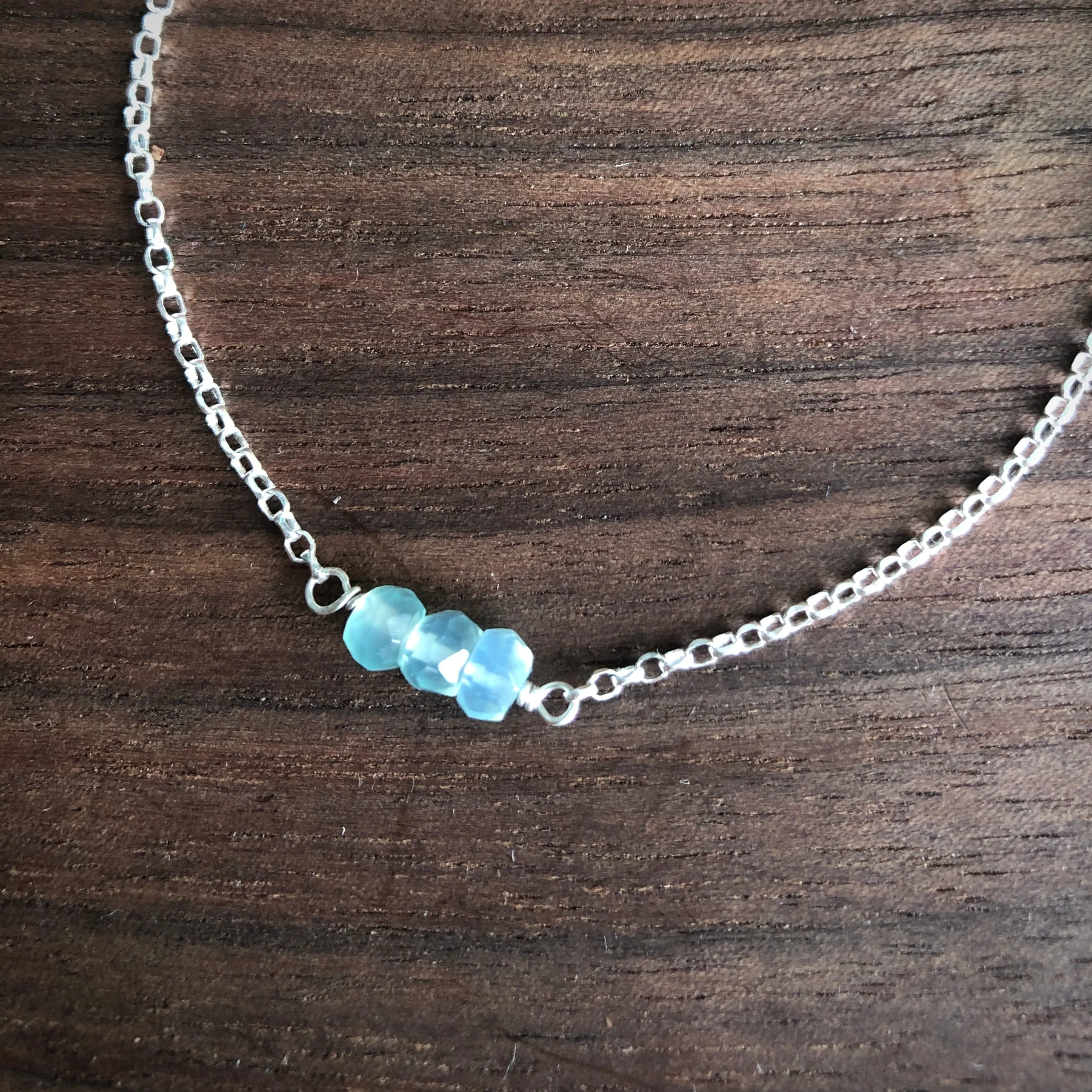 Blue chalcedony bracelet