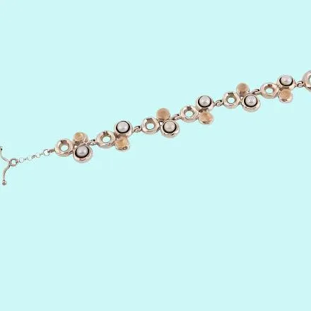 Bracelet for Woman. Sterling Silver and 9 carat with pearls