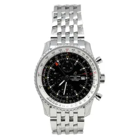 Breitling Men's Navitimer Stainless Steel  46mm Black Chronograph Dial Watch Reference #: A24322