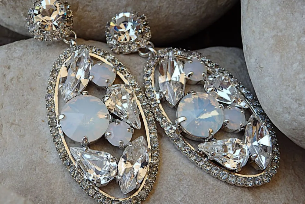 Bridal Cluster Earrings