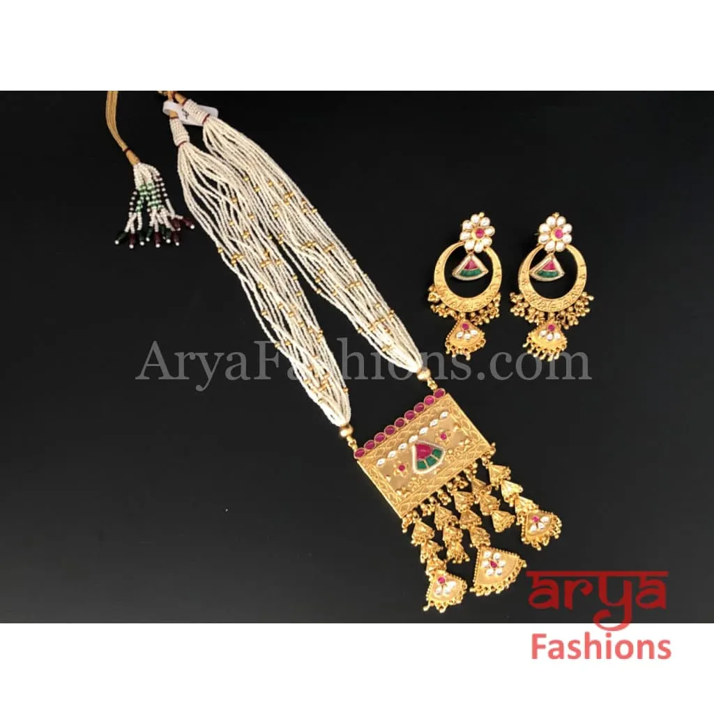 Bridal Meenakari Kundan Long Necklace