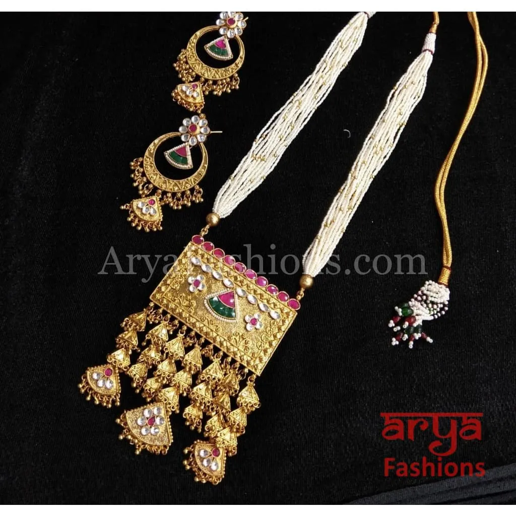 Bridal Meenakari Kundan Long Necklace