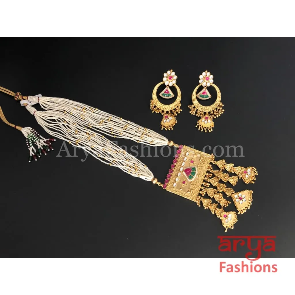 Bridal Meenakari Kundan Long Necklace