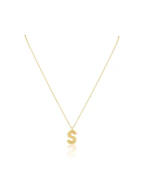 Bubble Initial Necklace, S