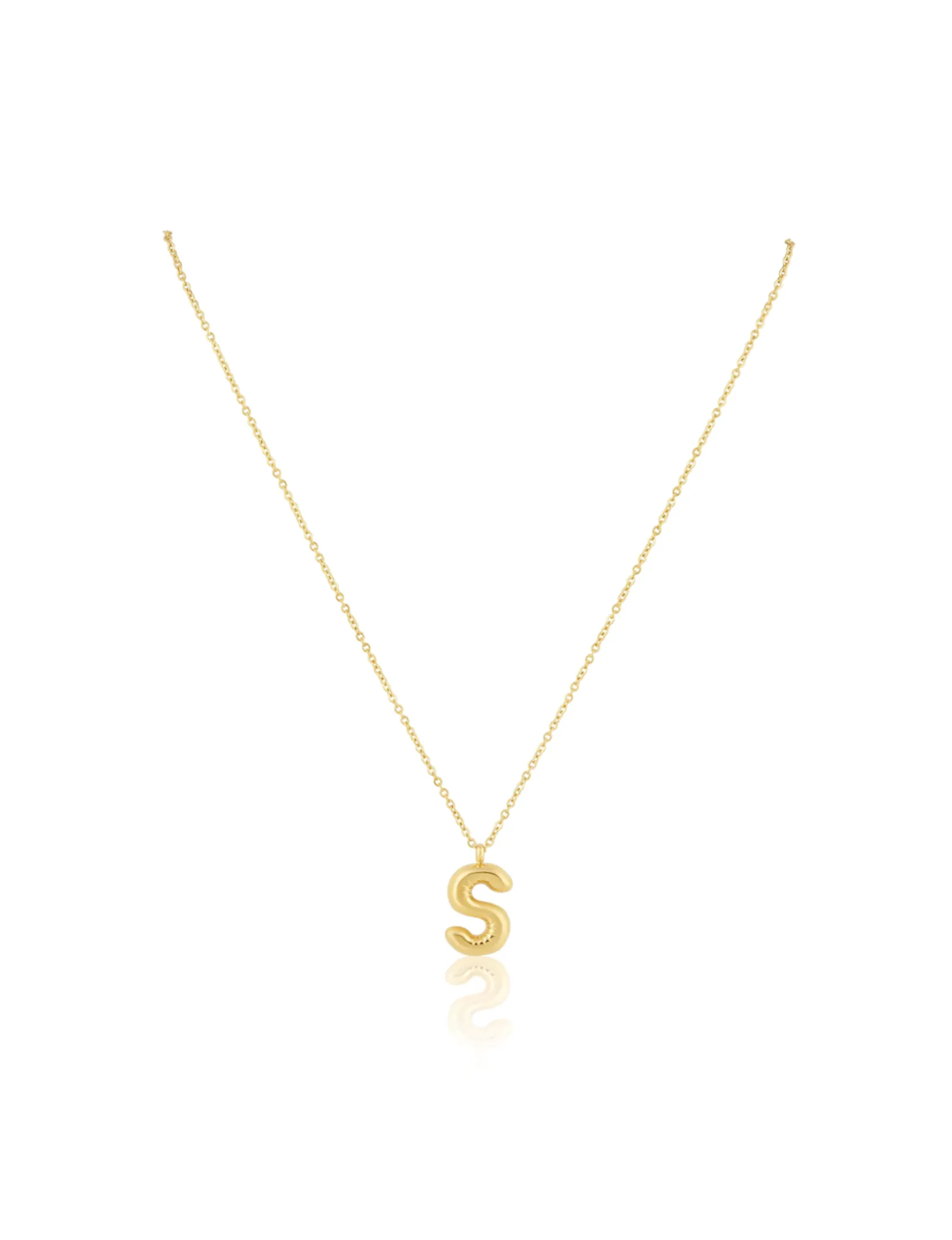 Bubble Initial Necklace, S