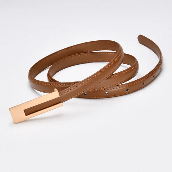 Caramel Women Genuine Leather Belt 焦糖色女士真皮皮带 KCBELT1034